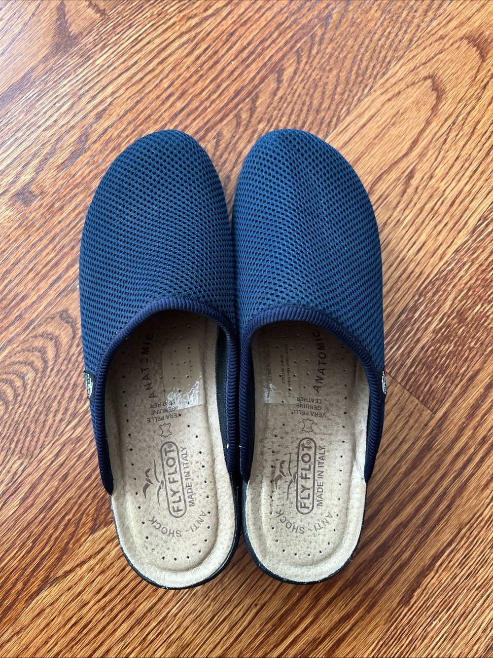 Fly Flot Navy Slip-On Mesh Clog Mule for Women
